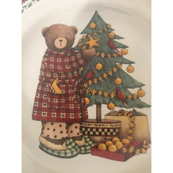 Christmas Bears Sakura Debbie Mumm Salad‎ Plate-Christmas Tree - Picture 4 of 4